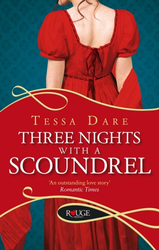 Book cover of Three Nights With a Scoundrel: A Rouge Regency Romance by Tessa Dare