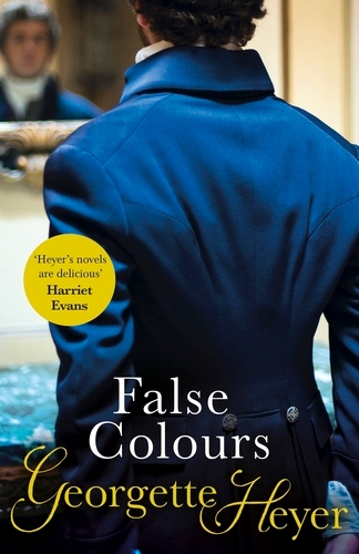 Book cover of False Colours by Georgette Heyer