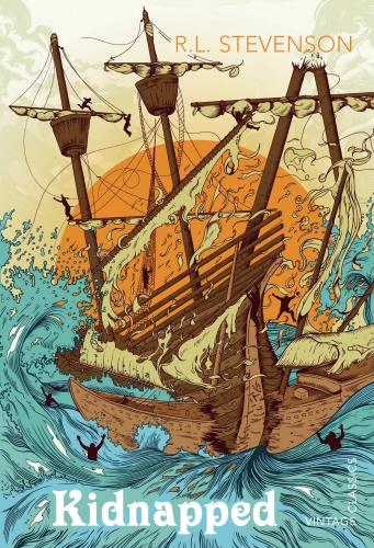Book cover of Kidnapped by R.L Stevenson