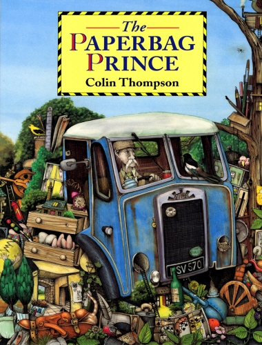 Book cover of The Paperbag Prince by Colin Thompson