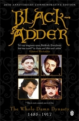 Book cover of Blackadder by John Lloyd, Richard Curtis, Ben Elton, Rowan Atkinson
