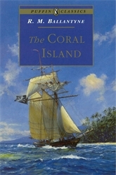 Book cover of The Coral Island by R. Ballantyne