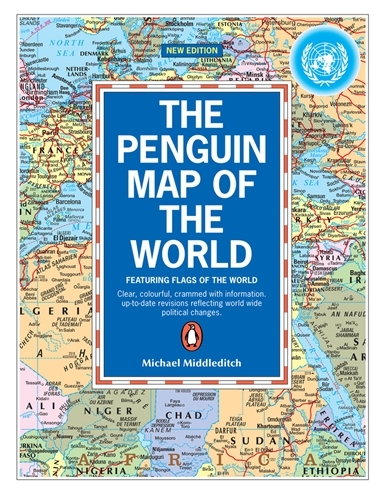 Book cover of The Penguin Map of the World by Michael Middleditch