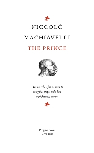 Book cover of The Prince by Niccolo Machiavelli