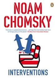Book cover of Interventions by Noam Chomsky