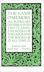 Book cover of The Lamp of Memory by John Ruskin