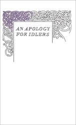 Book cover of An Apology for Idlers by Robert Louis Stevenson