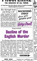 Book cover of Decline of the English Murder by George Orwell