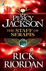 Book cover of The Staff of Serapis by Rick Riordan