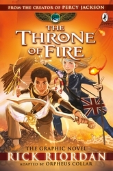 Book cover of The Throne of Fire: The Graphic Novel (The Kane Chronicles Book 2) by Rick Riordan