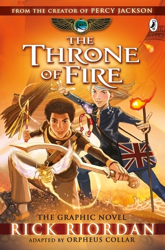 Book cover of The Throne of Fire: The Graphic Novel (The Kane Chronicles Book 2) by Rick Riordan