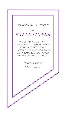 Book cover of The Executioner by Joseph de Maistre