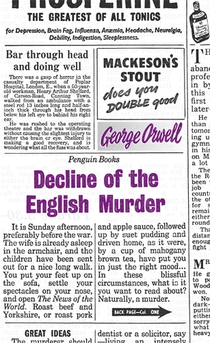 Book cover of Decline of the English Murder by George Orwell