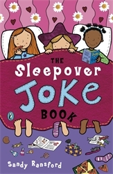 Book cover of The Sleepover Joke Book by Sandy Ransford