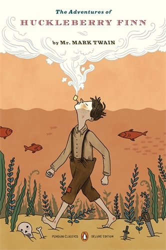 Book cover of The Adventures of Huckleberry Finn by Mark Twain