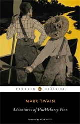 Book cover of The Adventures of Huckleberry Finn by Mark Twain