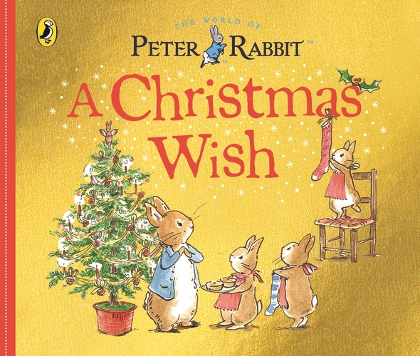 Book cover of Peter Rabbit Tales: A Christmas Wish by Beatrix Potter