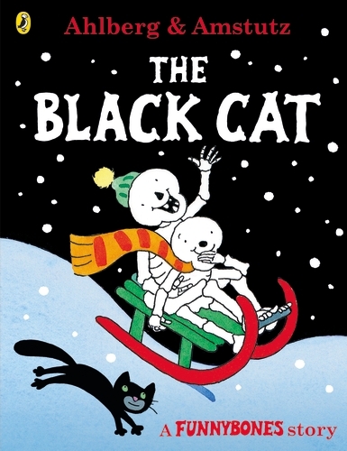 Book cover of Funnybones: The Black Cat by Allan Ahlberg