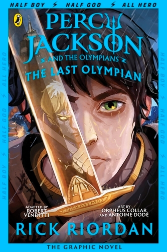 Book cover of The Last Olympian: The Graphic Novel (Percy Jackson Book 5) by Rick Riordan