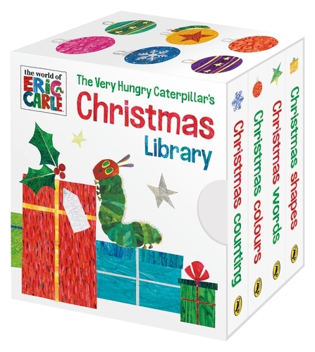 Book cover of The Very Hungry Caterpillar's Christmas Library by Eric Carle