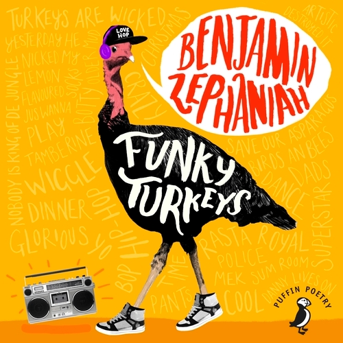 Book cover of Funky Turkeys by Benjamin Zephaniah