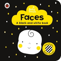Book cover of Baby Touch: Faces: a black-and white-book by Ladybird