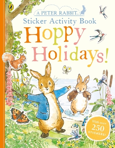 Book cover of Peter Rabbit Hoppy Holidays Sticker Activity Book by Beatrix Potter