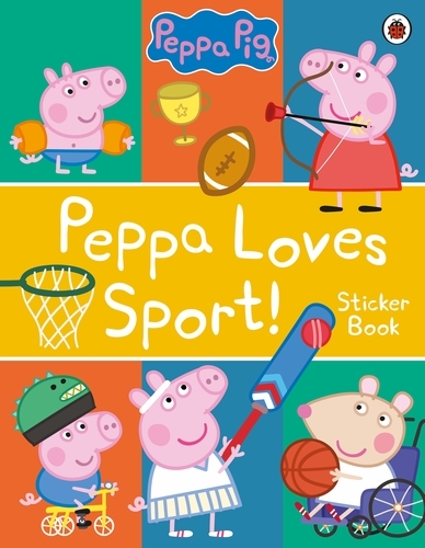 Book cover of Peppa Pig: Peppa Loves Sport! Sticker Book by Peppa Pig