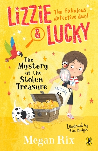 Book cover of Lizzie and Lucky: The Mystery of the Stolen Treasure by Megan Rix