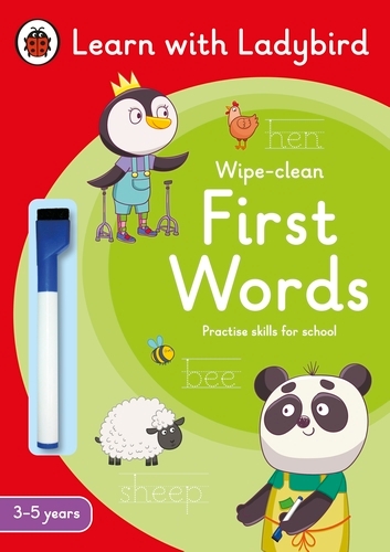 Book cover of First Words: A Learn with Ladybird Wipe-Clean Activity Book 3-5 years by Ladybird
