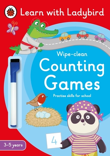 Book cover of Counting Games: A Learn with Ladybird Wipe-clean Activity Book (3-5 years) by Ladybird