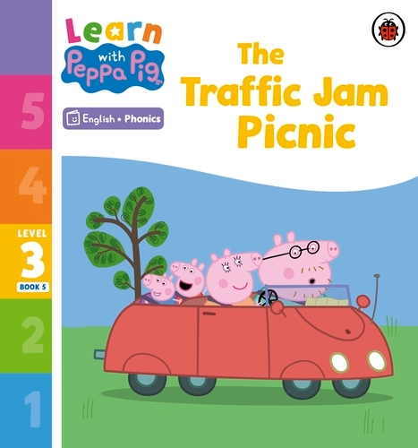 Book cover of Learn with Peppa Phonics Level 3 Book 5 – The Traffic Jam Picnic (Phonics Reader) by Peppa Pig