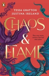 Book cover of Chaos & Flame by Tessa Gratton, Justina Ireland