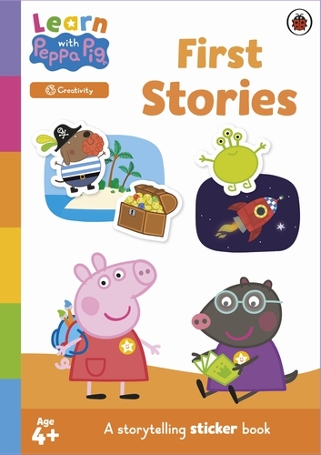 Book cover of Learn with Peppa: First Stories sticker activity book by Peppa Pig