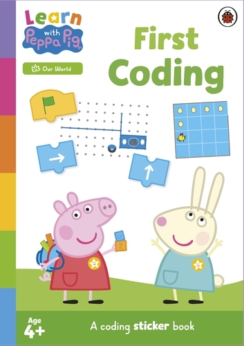 Book cover of Learn with Peppa: First Coding sticker activity book by Peppa Pig