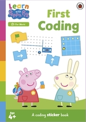 Book cover of Learn with Peppa: First Coding sticker activity book by Peppa Pig