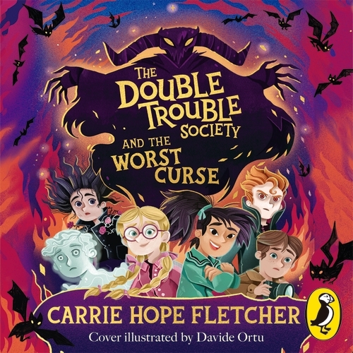 Book cover of The Double Trouble Society and the Worst Curse by Carrie Hope Fletcher