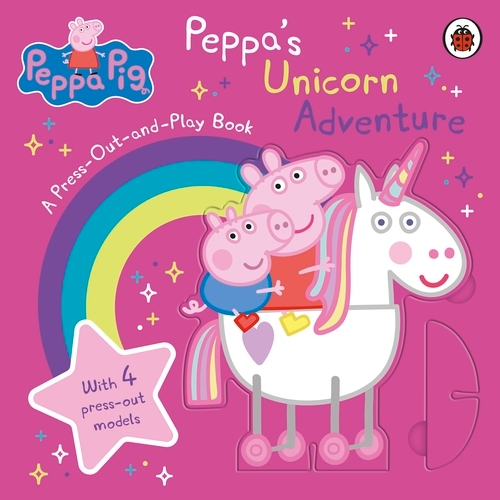 Book cover of Peppa Pig: Peppa’s Unicorn Adventure: A Press-Out-and-Play Book by Peppa Pig
