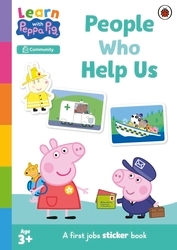 Book cover of Learn with Peppa: People Who Help Us Sticker activity book by Peppa Pig