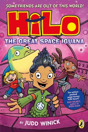 Book cover of Hilo: The Great Space Iguana by Judd Winick
