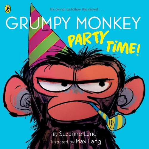 Book cover of Grumpy Monkey Party Time! by Suzanne Lang