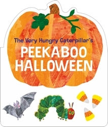 Book cover of The Very Hungry Caterpillar's Peekaboo Halloween by Eric Carle