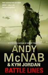 Book cover of Battle Lines by Andy McNab, Kym Jordan