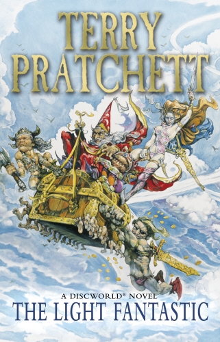 Book cover of The Light Fantastic by Terry Pratchett