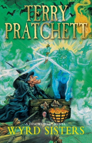 Book cover of Wyrd Sisters by Terry Pratchett