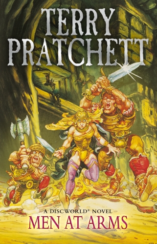 Book cover of Men At Arms by Terry Pratchett