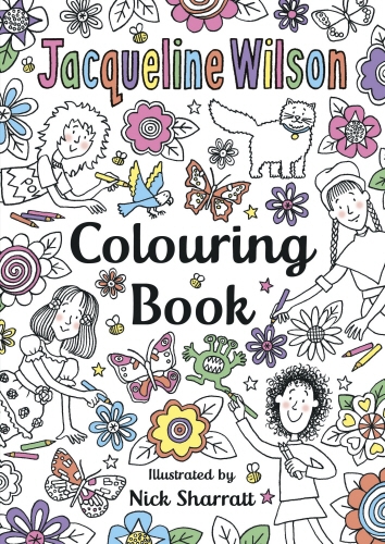 Book cover of The Jacqueline Wilson Colouring Book by Jacqueline Wilson
