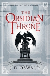 Book cover of The Obsidian Throne by J.D. Oswald