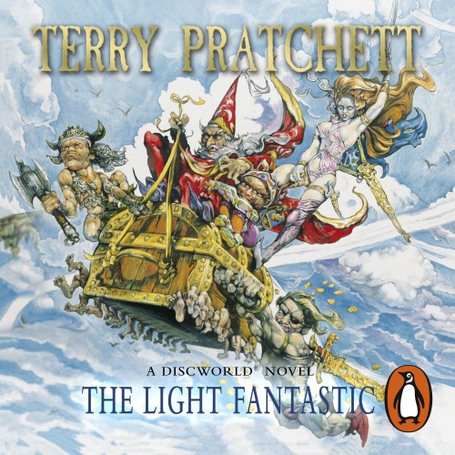 Book cover of The Light Fantastic by Terry Pratchett