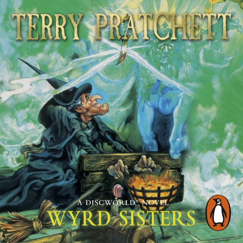 Book cover of Wyrd Sisters by Terry Pratchett